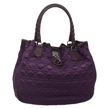 Christian Dior Canage Tote Bag Nylon Purple Silver Auth ep10801