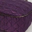 Christian Dior Canage Tote Bag Nylon Purple Silver Auth ep10801-9