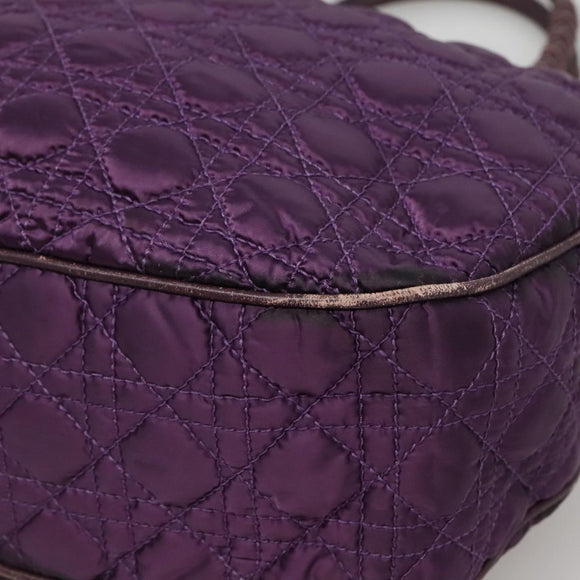 Christian Dior Canage Tote Bag Nylon Purple Silver Auth ep10801