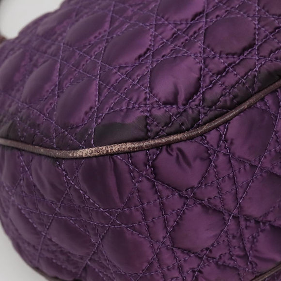 Christian Dior Canage Tote Bag Nylon Purple Silver Auth ep10801