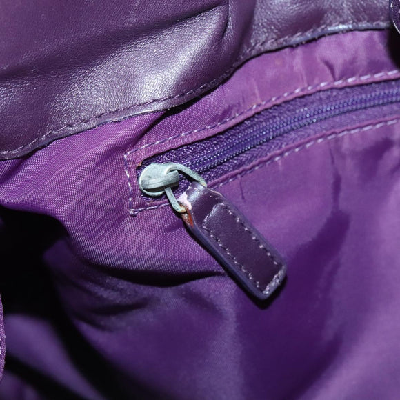 Christian Dior Canage Tote Bag Nylon Purple Silver Auth ep10801