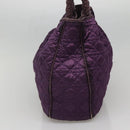 Christian Dior Canage Tote Bag Nylon Purple Silver Auth ep10801-4