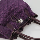 Christian Dior Canage Tote Bag Nylon Purple Silver Auth ep10801-6