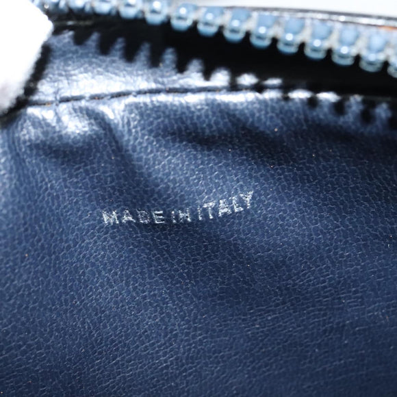 CELINE Shoulder Bag Leather Navy Gold Auth ep10804