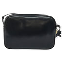 CELINE Shoulder Bag Leather Navy Gold Auth ep10804-2