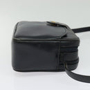 CELINE Shoulder Bag Leather Navy Gold Auth ep10804-4