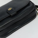 CELINE Shoulder Bag Leather Navy Gold Auth ep10804-6