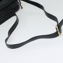 CELINE Shoulder Bag Leather Navy Gold Auth ep10804-7