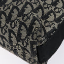 Christian Dior Trotter Canvas Shoulder Bag Black Silver Auth ep10805-15