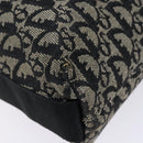Christian Dior Trotter Canvas Shoulder Bag Black Silver Auth ep10805-16