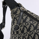 Christian Dior Trotter Canvas Shoulder Bag Black Silver Auth ep10805-10