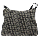 Christian Dior Trotter Canvas Shoulder Bag Black Silver Auth ep10805-13