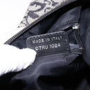 Christian Dior Trotter Canvas Shoulder Bag Black Silver Auth ep10805-12