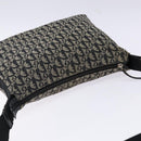 Christian Dior Trotter Canvas Shoulder Bag Black Silver Auth ep10805-6