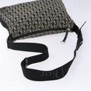 Christian Dior Trotter Canvas Shoulder Bag Black Silver Auth ep10805-7