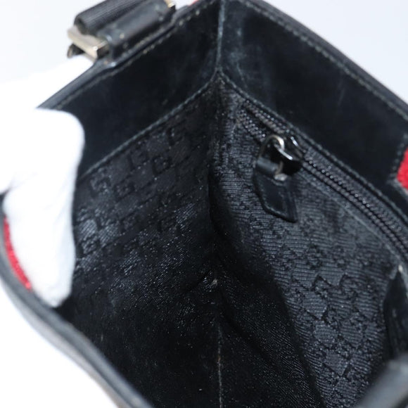 GUCCI Shoulder Bag Nylon Red Silver 019 0348 Auth ep10806