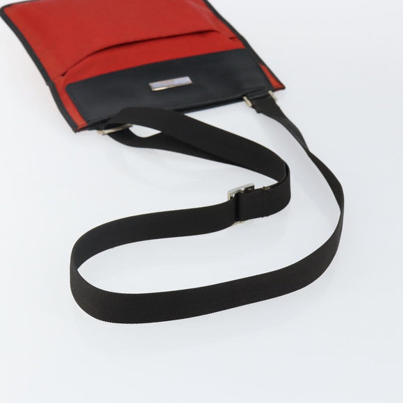 GUCCI Shoulder Bag Nylon Red Silver 019 0348 Auth ep10806