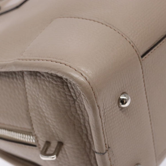 LOEWE Anagram Americana 28 Hand Bag Leather Gray Silver Auth ep10807