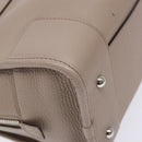 LOEWE Anagram Americana 28 Hand Bag Leather Gray Silver Auth ep10807-9