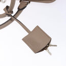 LOEWE Anagram Americana 28 Hand Bag Leather Gray Silver Auth ep10807-10