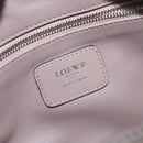 LOEWE Anagram Americana 28 Hand Bag Leather Gray Silver Auth ep10807-20