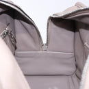 LOEWE Anagram Americana 28 Hand Bag Leather Gray Silver Auth ep10807-21