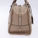 LOEWE Anagram Americana 28 Hand Bag Leather Gray Silver Auth ep10807-3