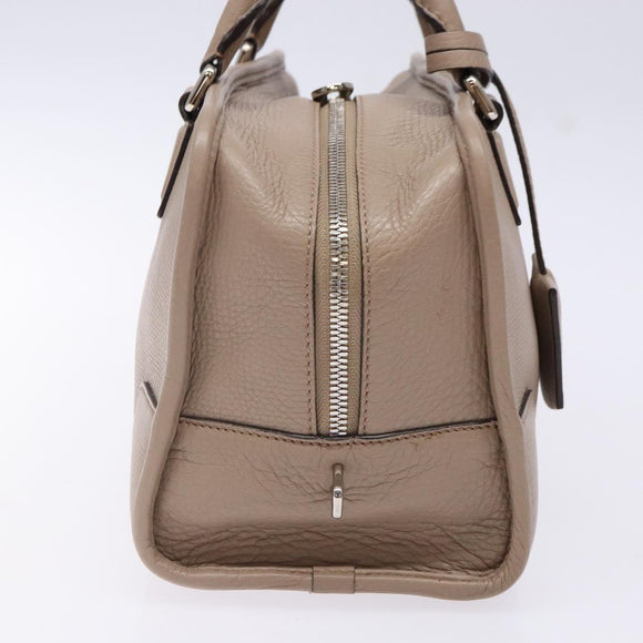 LOEWE Anagram Americana 28 Hand Bag Leather Gray Silver Auth ep10807