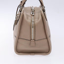 LOEWE Anagram Americana 28 Hand Bag Leather Gray Silver Auth ep10807-4