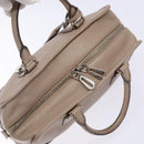 LOEWE Anagram Americana 28 Hand Bag Leather Gray Silver Auth ep10807-6