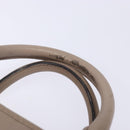 LOEWE Anagram Americana 28 Hand Bag Leather Gray Silver Auth ep10807-8