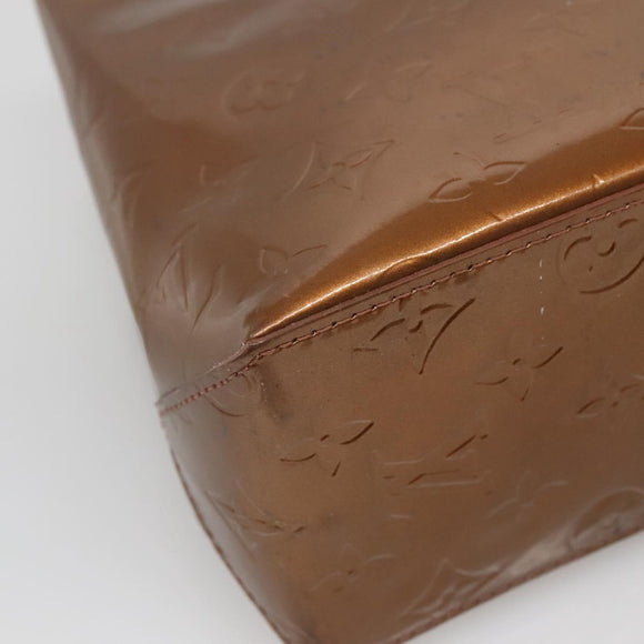 LOUIS VUITTON Monogram Vernis Reade PM Hand Bag Bronze M91146 LV Auth ep10810