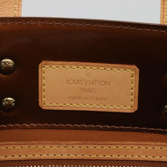 LOUIS VUITTON Monogram Vernis Reade PM Hand Bag Bronze M91146 LV Auth ep10810