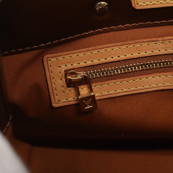 LOUIS VUITTON Monogram Vernis Reade PM Hand Bag Bronze M91146 LV Auth ep10810