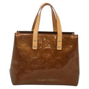 LOUIS VUITTON Monogram Vernis Reade PM Hand Bag Bronze M91146 LV Auth ep10810-13