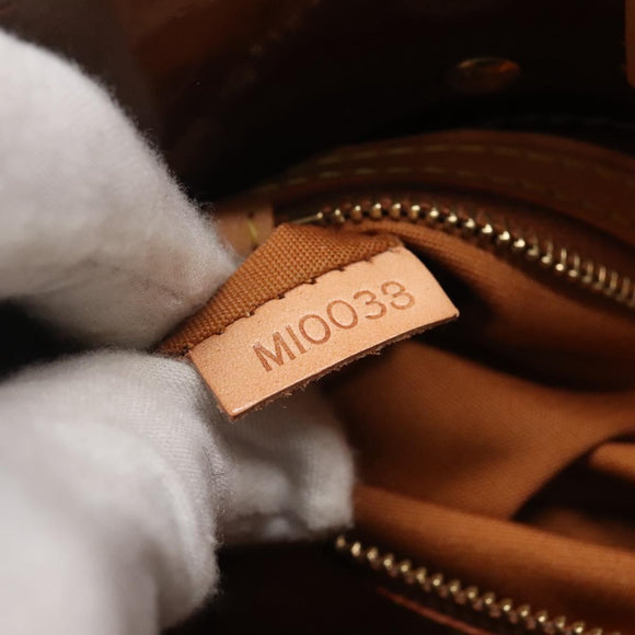 LOUIS VUITTON Monogram Vernis Reade PM Hand Bag Bronze M91146 LV Auth ep10810