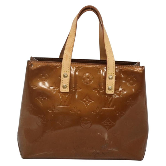 LOUIS VUITTON Monogram Vernis Reade PM Hand Bag Bronze M91146 LV Auth ep10810