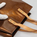 LOUIS VUITTON Monogram Vernis Reade PM Hand Bag Bronze M91146 LV Auth ep10810-6