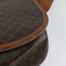 CELINE Macadam Canvas Shoulder Bag PVC Leather Brown Gold Auth ep10815-16