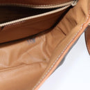 CELINE Macadam Canvas Shoulder Bag PVC Leather Brown Gold Auth ep10815-19
