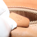 CELINE Macadam Canvas Shoulder Bag PVC Leather Brown Gold Auth ep10815-12