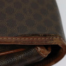 CELINE Macadam Canvas Shoulder Bag PVC Leather Brown Gold Auth ep10815-9