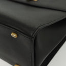 CELINE Hand Bag Leather Black Gold Auth ep10817-14