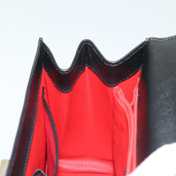 CELINE Hand Bag Leather Black Gold Auth ep10817