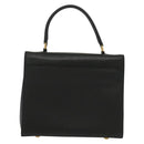 CELINE Hand Bag Leather Black Gold Auth ep10817-2