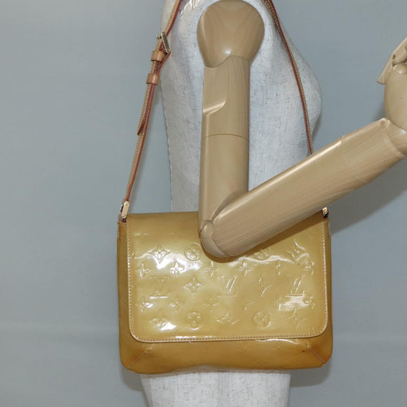 LOUIS VUITTON Monogram Vernis Thompson Street Bag Beige M91301 LV Auth ep10819