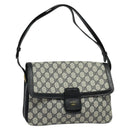 GUCCI GG Supreme Shoulder Bag PVC Navy Gold Auth ep10820-1