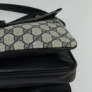 GUCCI GG Supreme Shoulder Bag PVC Navy Gold Auth ep10820-11