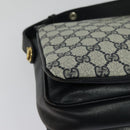 GUCCI GG Supreme Shoulder Bag PVC Navy Gold Auth ep10820-12