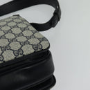 GUCCI GG Supreme Shoulder Bag PVC Navy Gold Auth ep10820-13